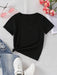 Popular Sport Crew Neck T Shirt For Women-Black-BR13679