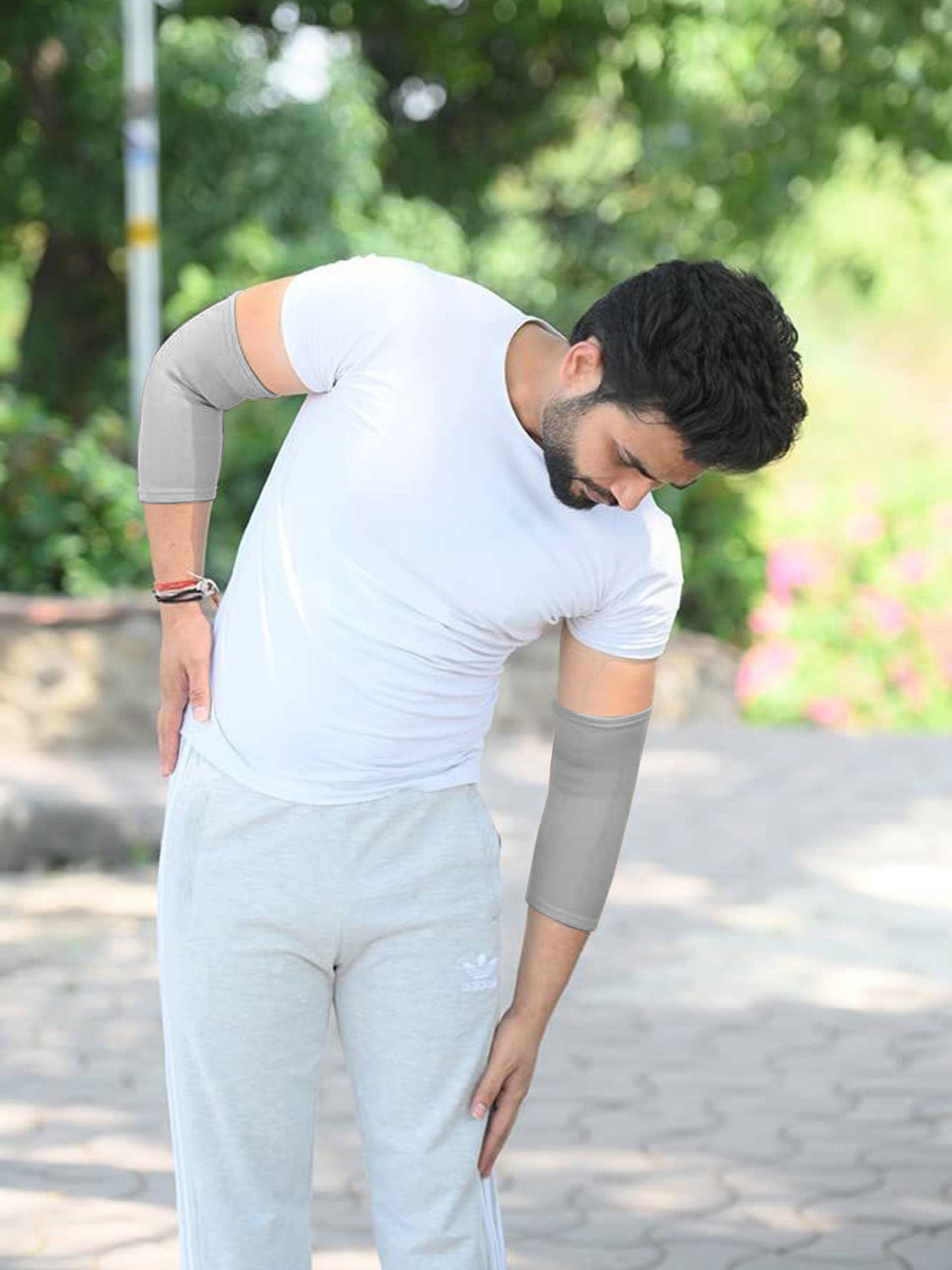 Premium Quality Elbow Healing Pair Pads-Grey-LV416