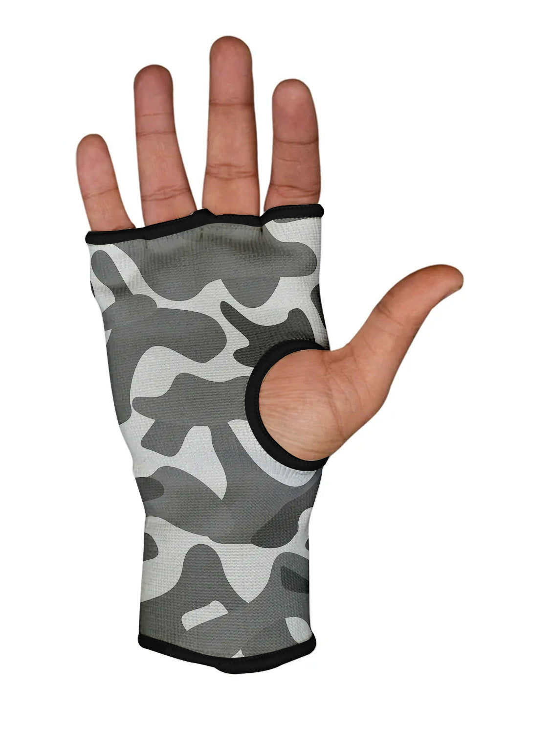 Single Right Hand Premium Quality Half Hand Gloves-Camouflage-LV458