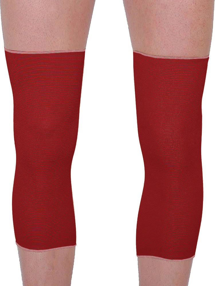 Premium Quality Long Knee Protection Pair Pads-Red-LV429