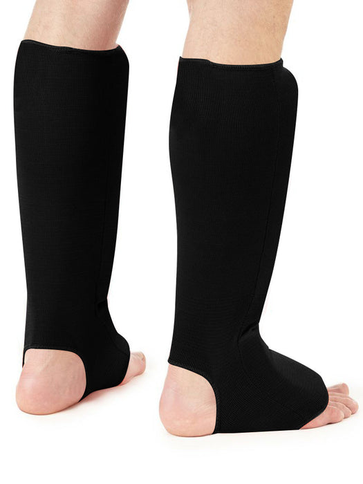 Premium Quality Shin Guard FIAS Sambo Leg Instep Protector-Black-LV402