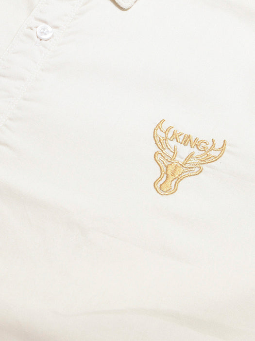 R2 FTS Premium Casual Shirt For Men-Off White-BE1408