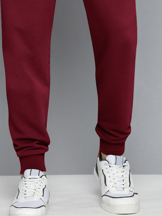 RBK Fleece Jogger Sweatpant For Men-Dark Red-BR14604