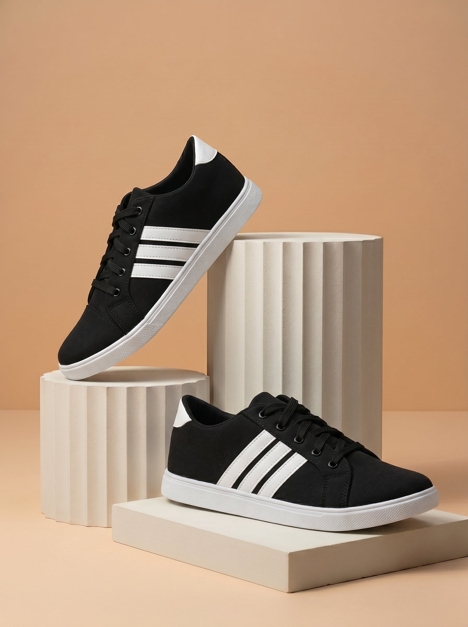 Classic Sneaker Shoes For Men-Black-BE4747