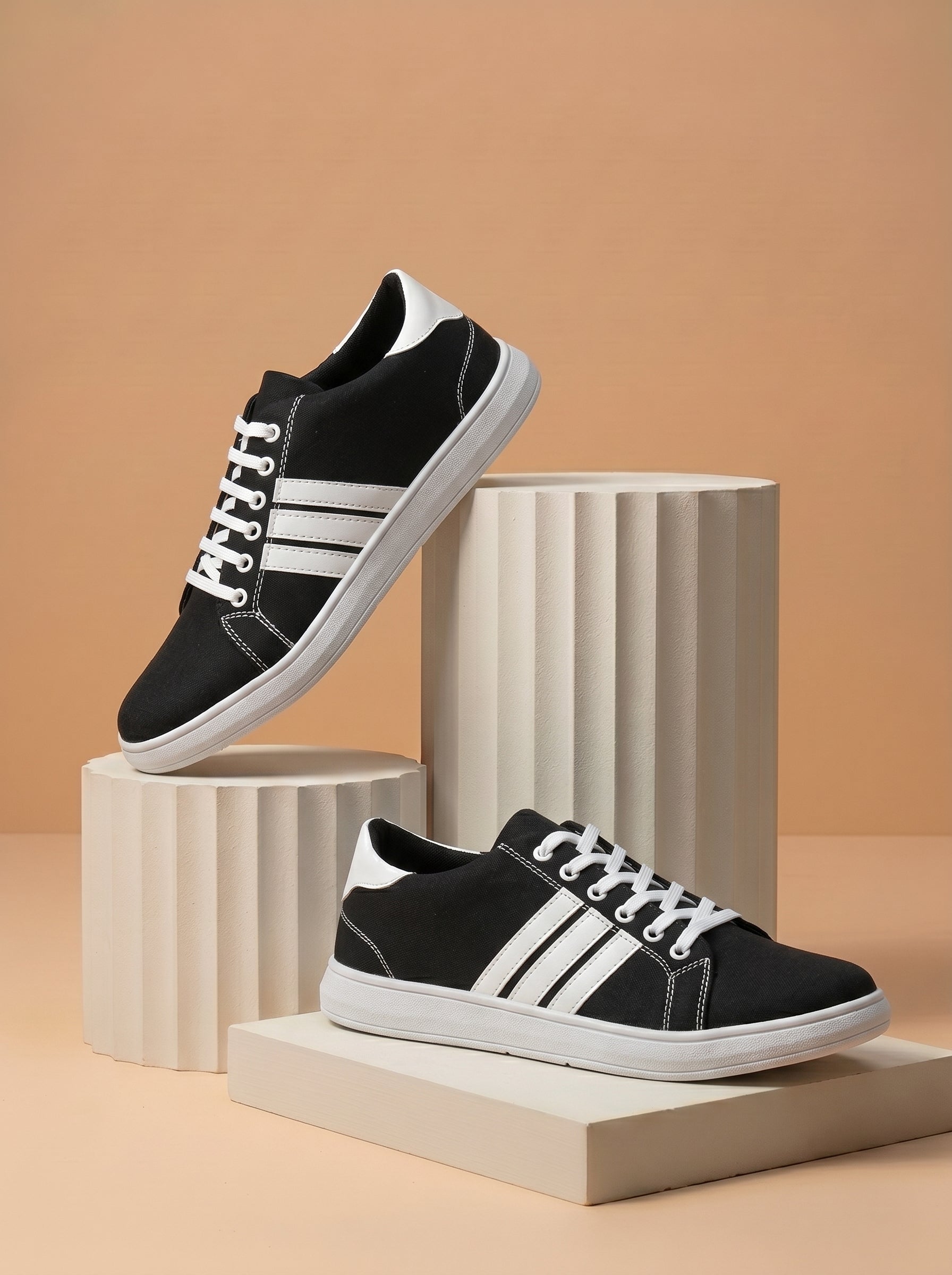 Classic Sneaker Shoes For Men-Black-BE0422