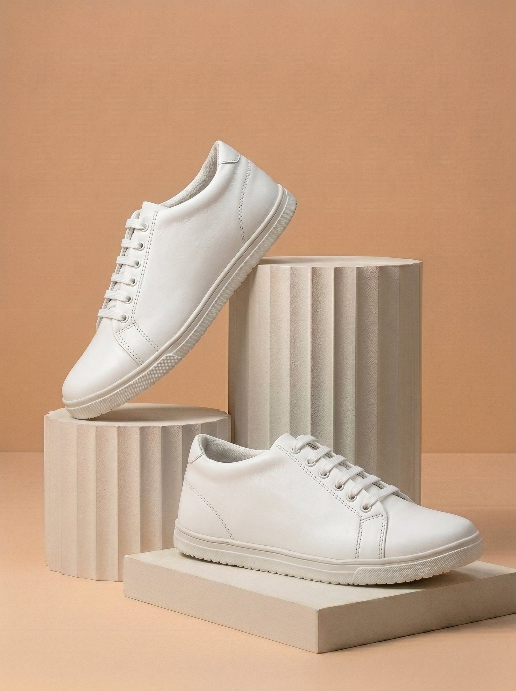 Classic Sneaker Shoes For Men-White-BE3084