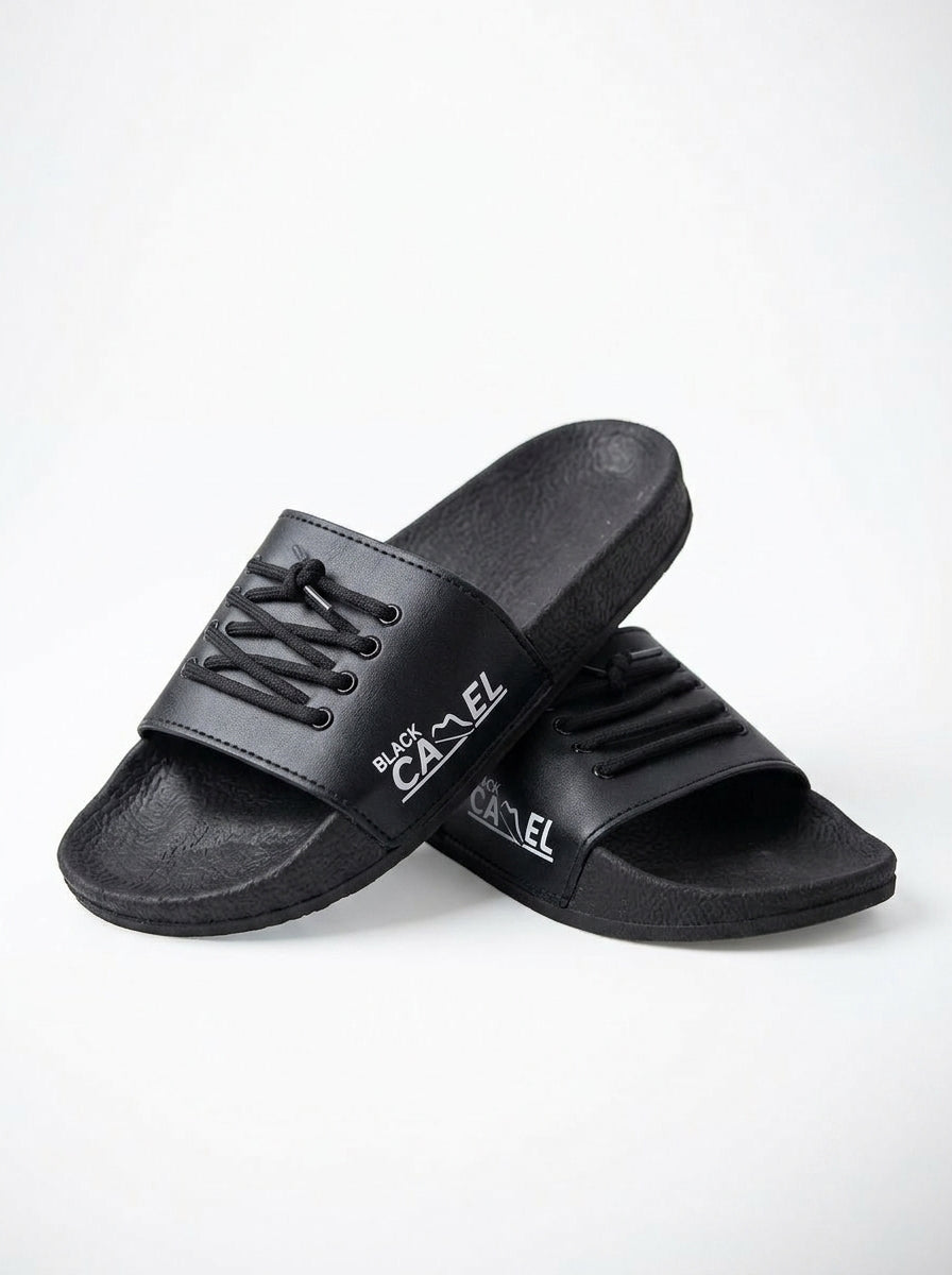 Comfortable Foam Flip-Flops Lace Style-Black-BE9986