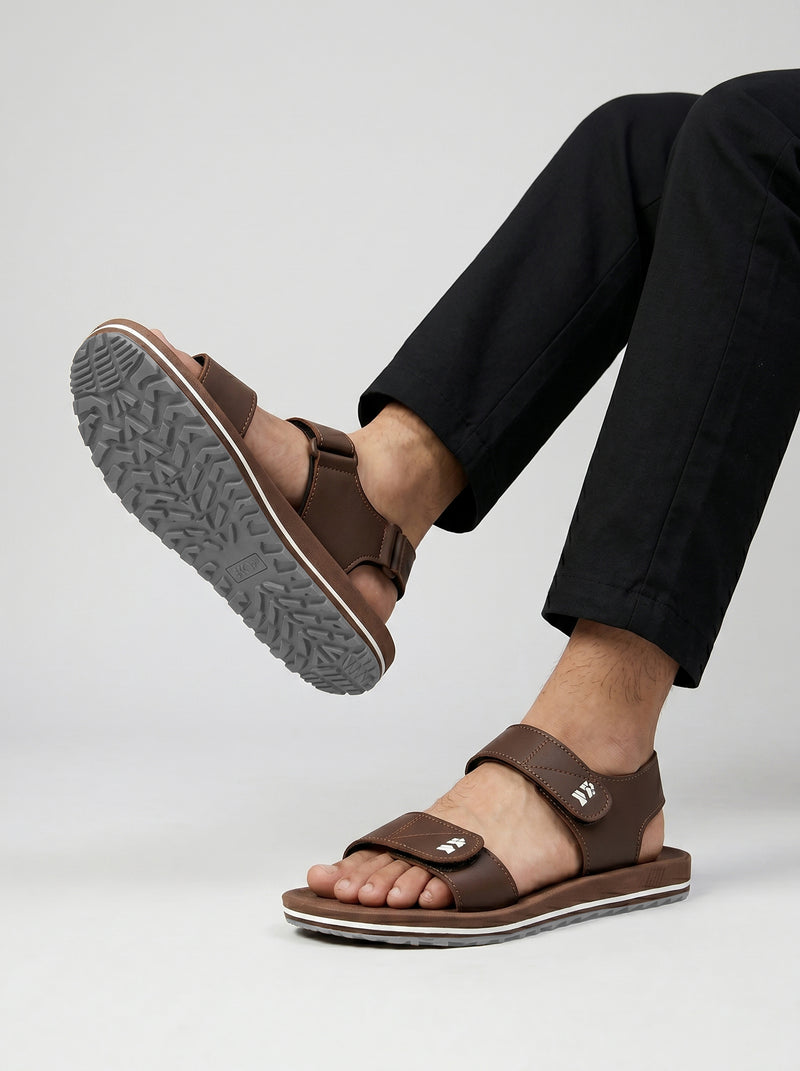 Men Boxtun Premium Soft Sole Sandals-Brown-BE5775