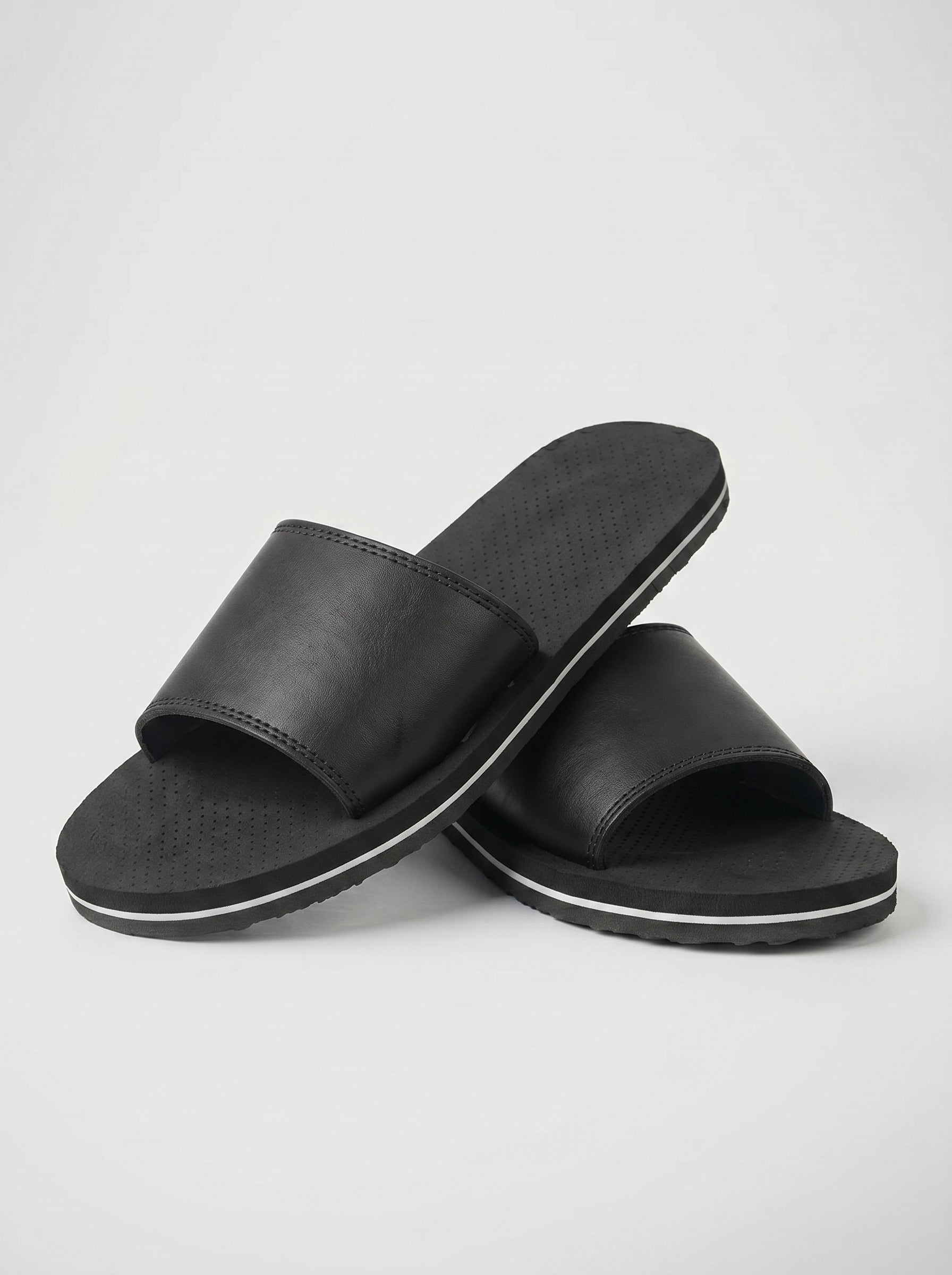Men's Premium Flip Flop Fashion Slides-Black-BE1309
