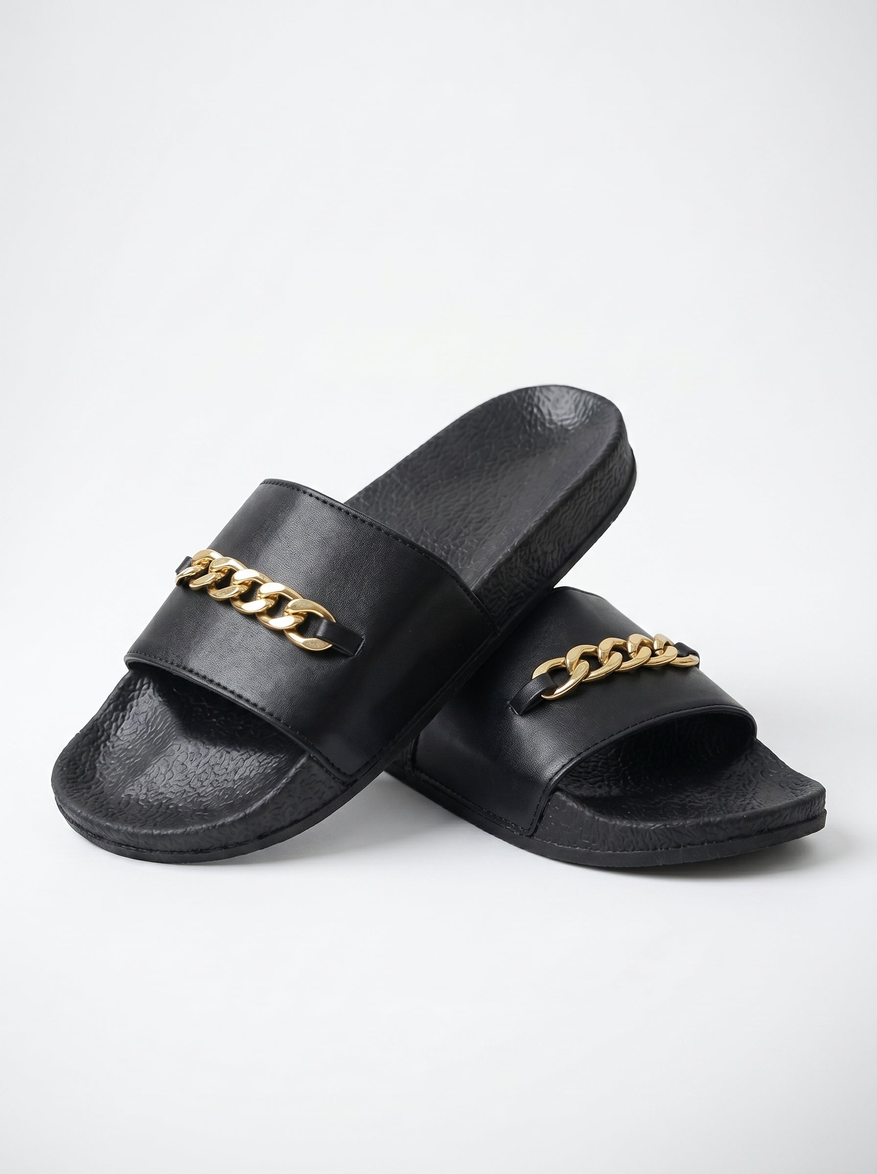Men's Premium Flip Flop Fashion Slides-Black-BE7642