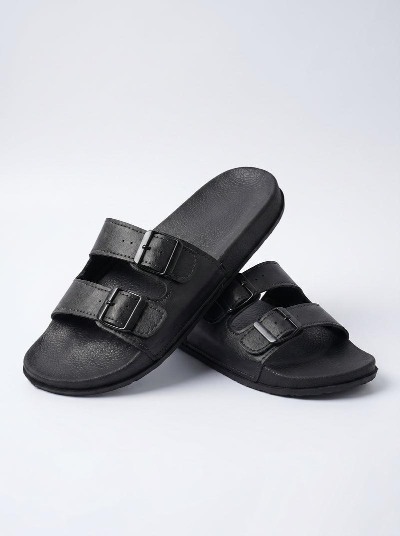 Men's Premium Flip Flop Fashion Slides-Black-BE4989