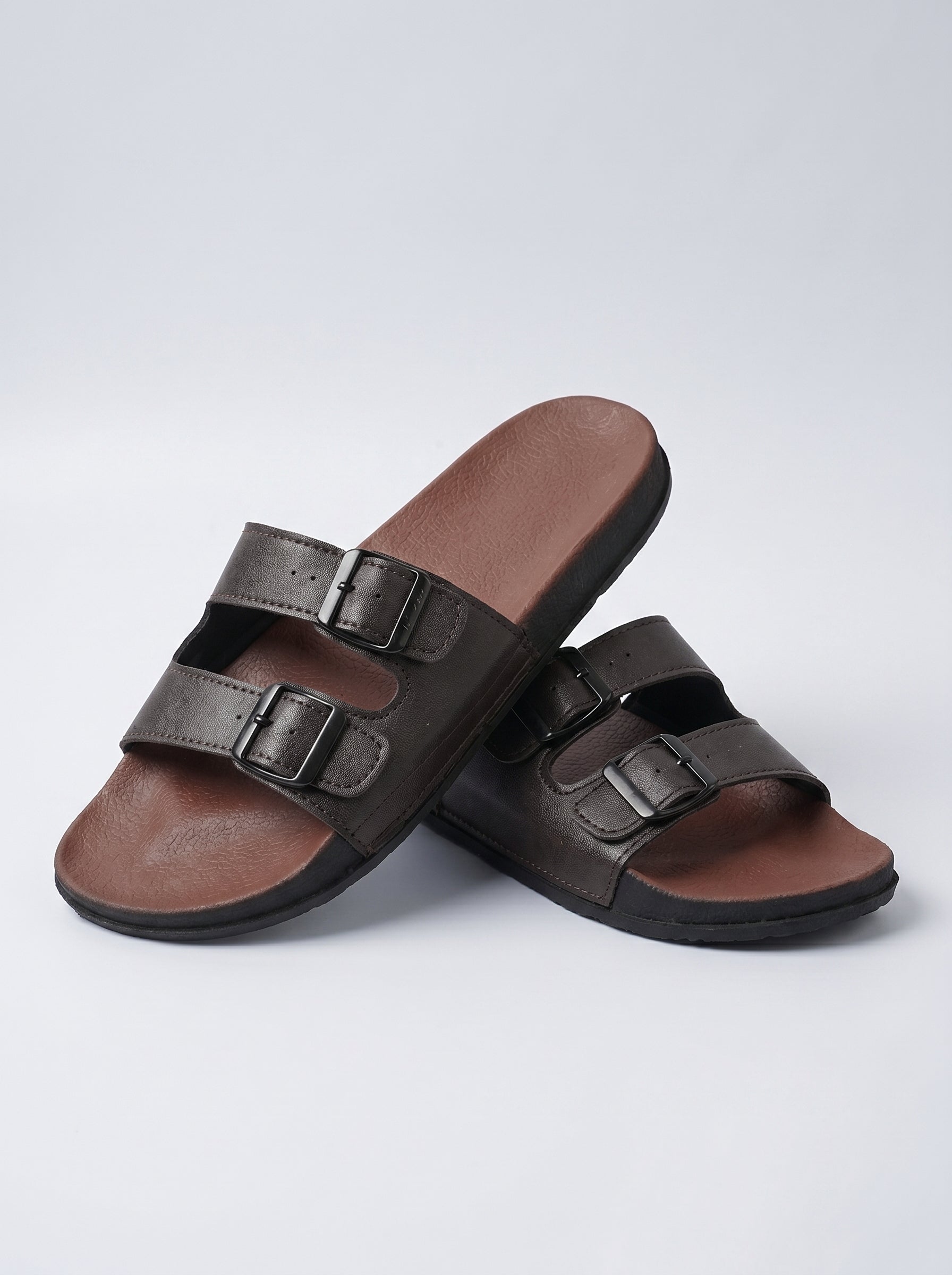 Men's Premium Flip Flop Fashion Slides-Brown-BE6030
