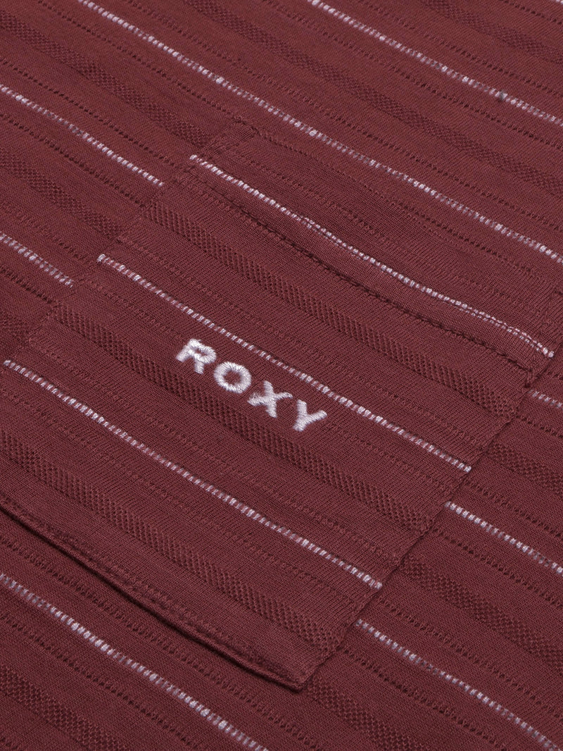 Roxy Sleeveless Pocket Style Vest T Shirt For Men-Burgundy With Stripes-BR13197