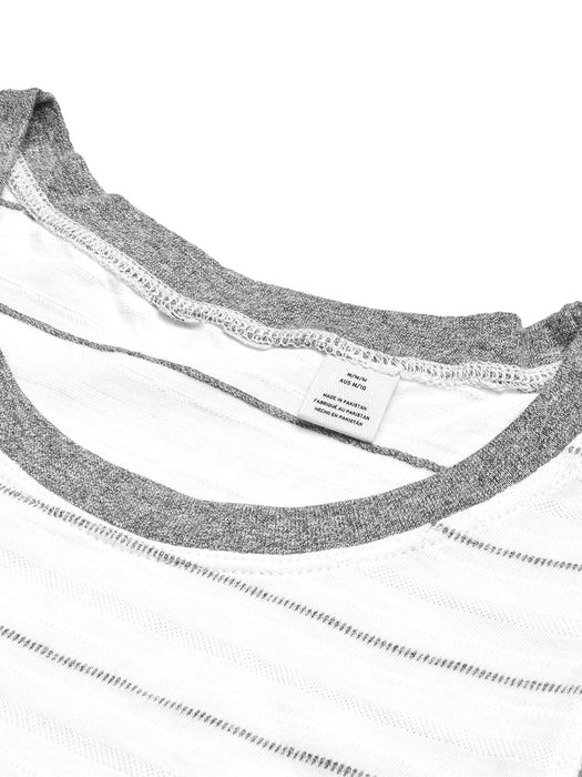 Roxy Sleeveless Pocket Style Vest T Shirt For Men-White With Stripes-BR13196