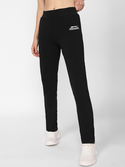 SLAZENGER Fleece Regular Fit Sweatpant for Women-Black-BR14681