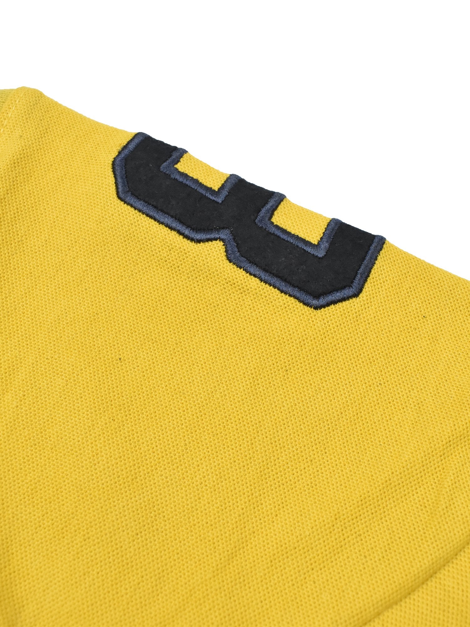 U.S Polo Assn. P.Q Half Sleeve Polo Shirt For Men-Yellow with White & Navy-BR13129