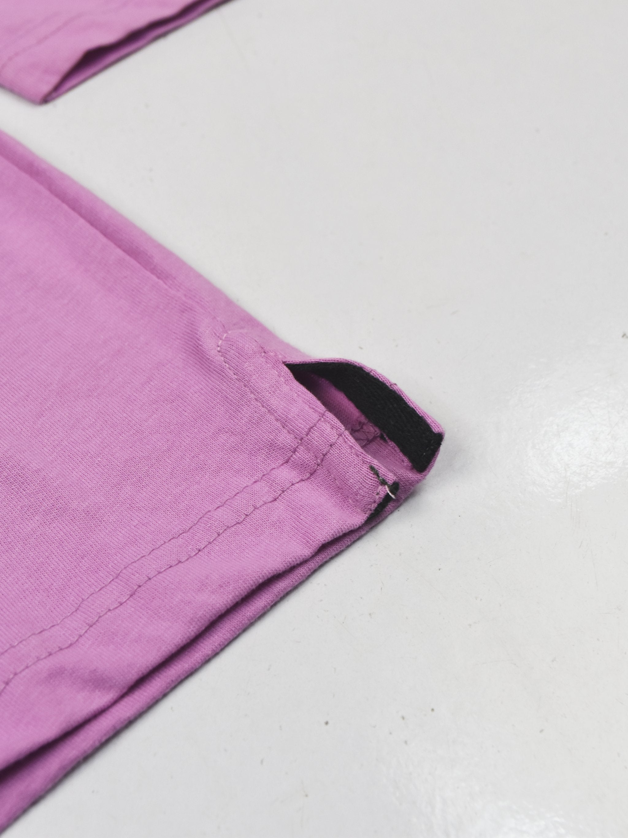 Louis Vicaci Long Sleeve Polo For Men-Pink & Dark Maroon-BR891