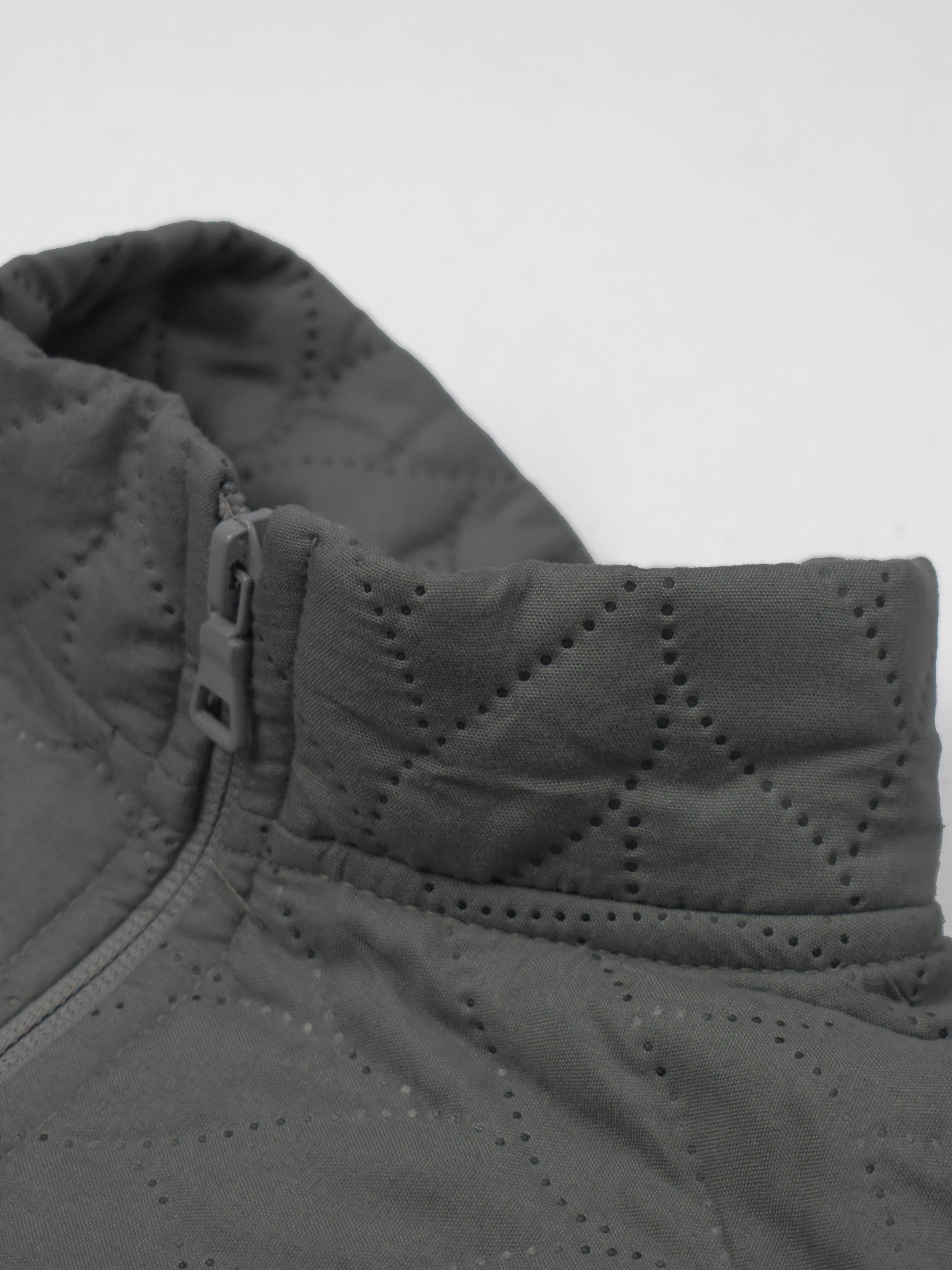 Mango Quilted Zipper Mock Neck Jacket For Kids-Dark Grey-BR938