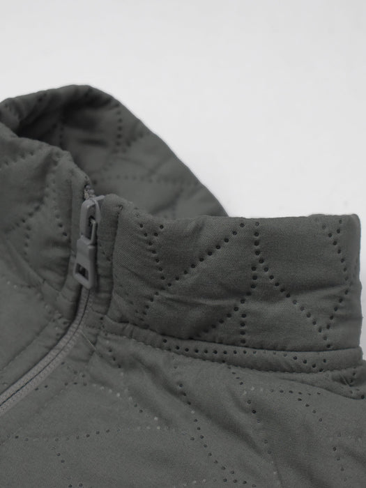 Mango Quilted Zipper Mock Neck Jacket For Kids-Dark Grey-BR938