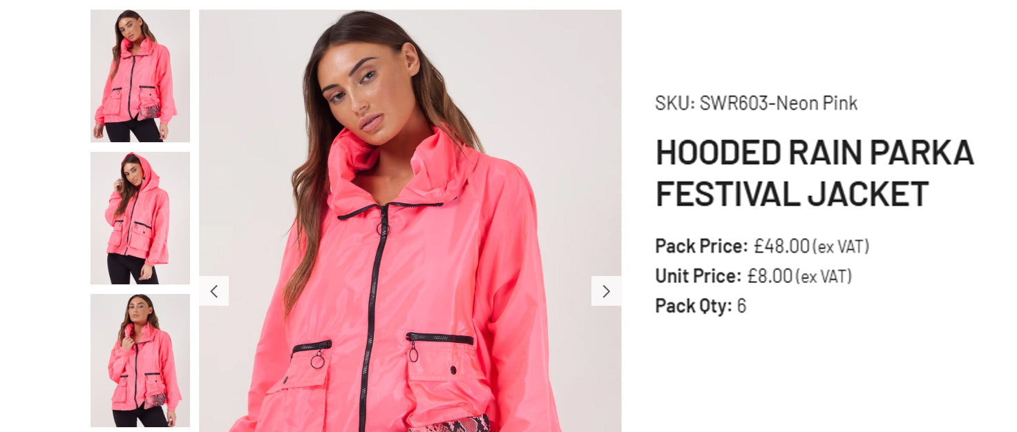 Hooded Rain Parka Festival Jacket For Ladies-Pink-RT2548