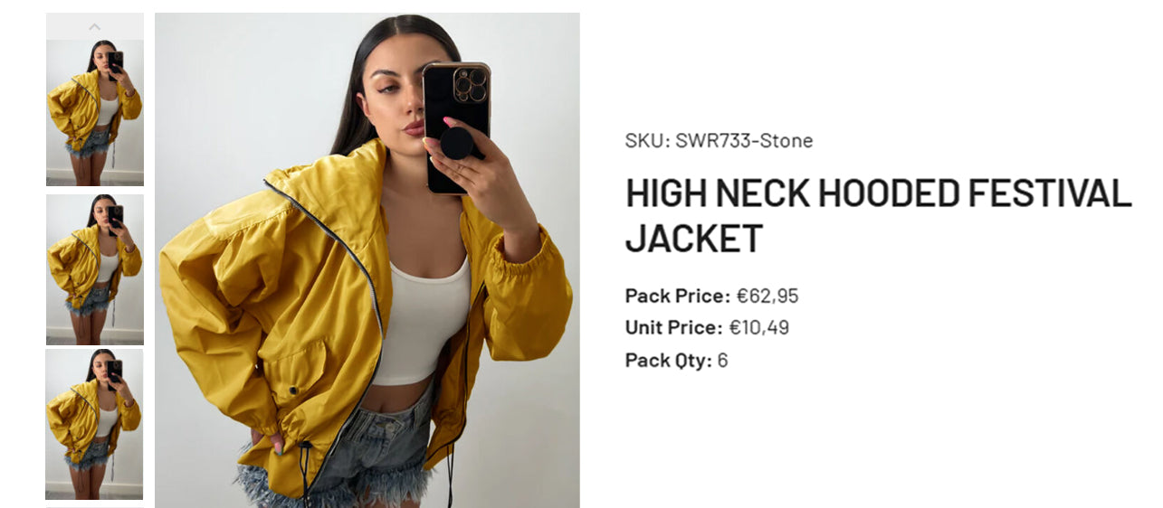 High Neck Hooded Festival Jacket For Ladies-Yellow-RT2545