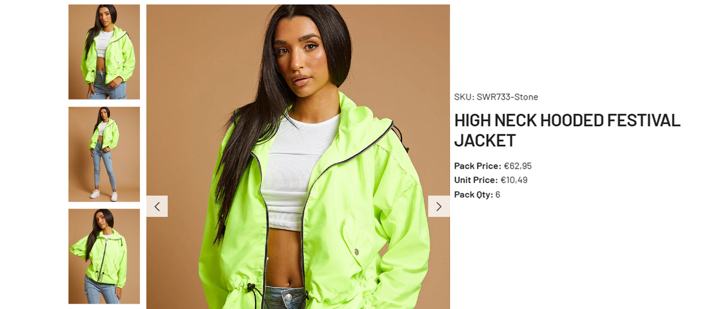 High Neck Hooded Festival Jacket For Ladies-Neon Green-RT2547