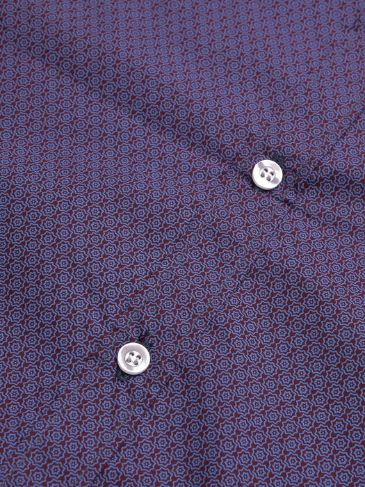 Sea Stone Premium Casual Shirt For Men-Blue & Maroon Allover Print-BE1375