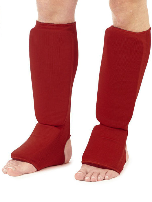 Shin Guard FIAS Sambo Leg Instep Protector-Red-LV407