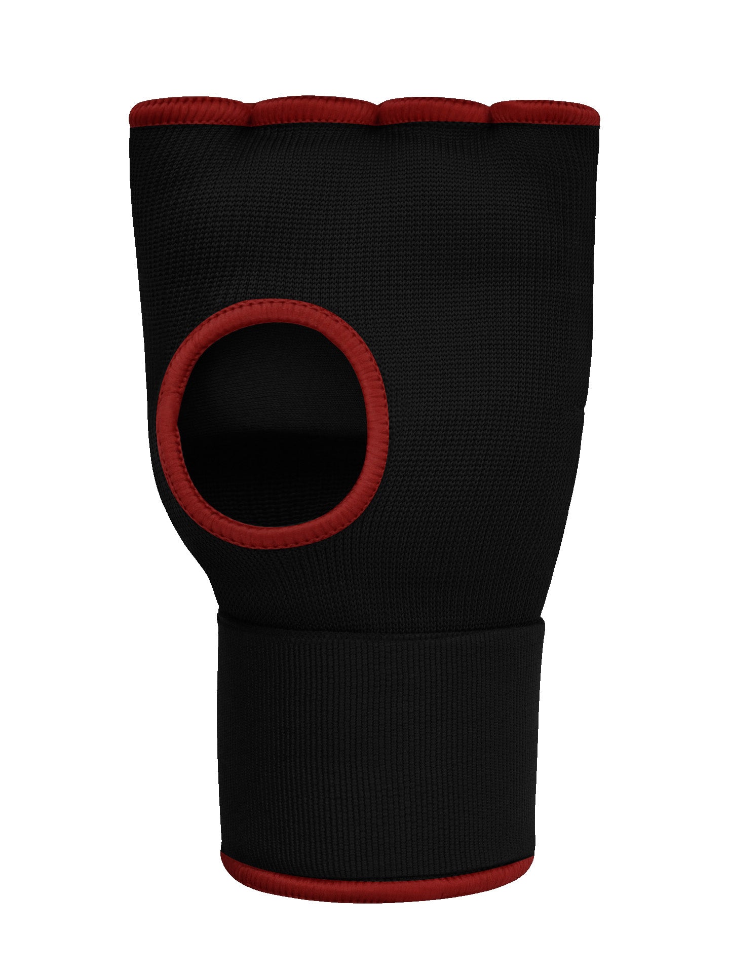 Single Left Hand Premium Quality Gloves with Bandage-Black with Red-LV4525