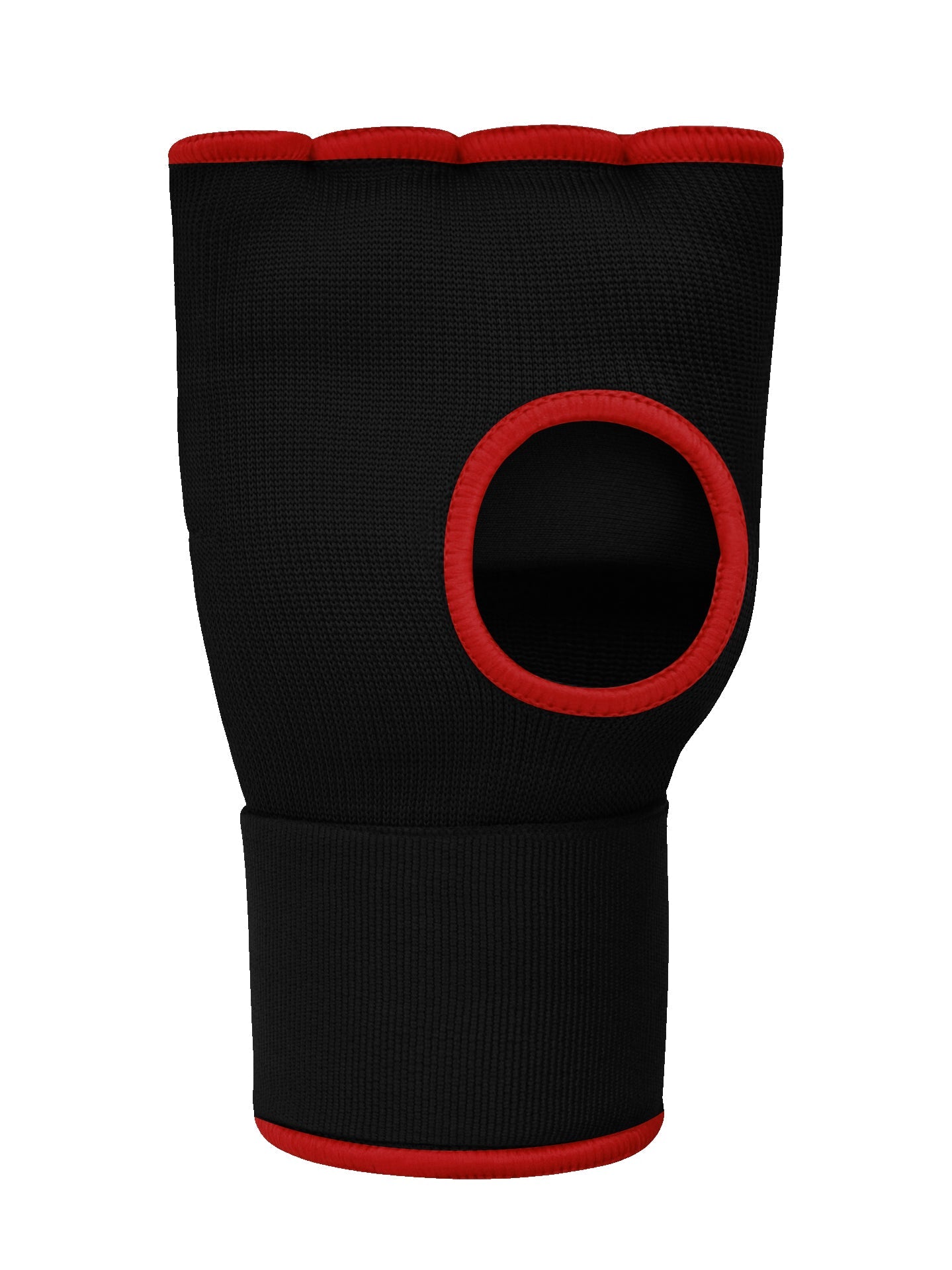 Single Right Hand Global Sports Gloves with Bandage-Black with Red-LV526