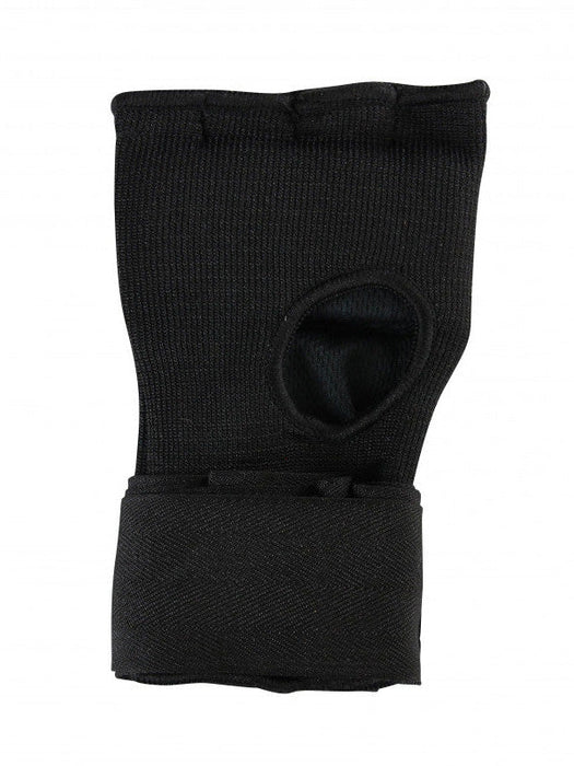 Single Right Hand Premium Quality Gel Gloves with Bandage-Black-LV451