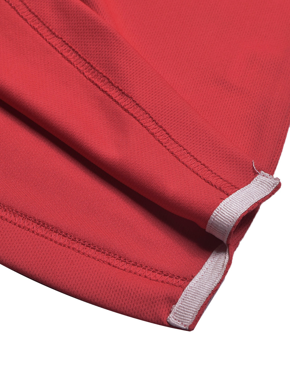 Sportika Active Wear Polo Shirt For Kids-Red with White & Grey Panel-BR13608