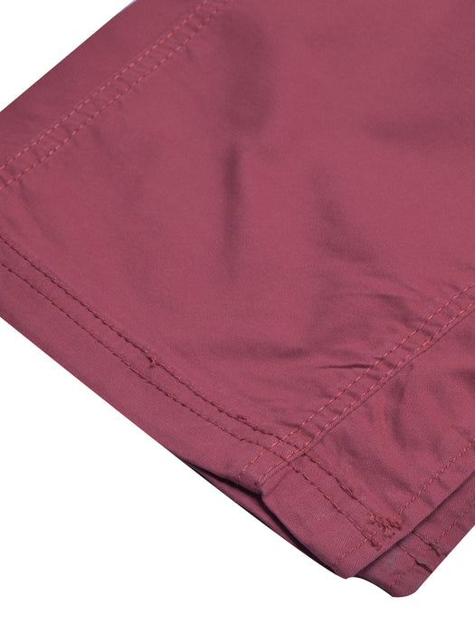 Stooker Cotton Denim Capri For Women-Red-BR13516