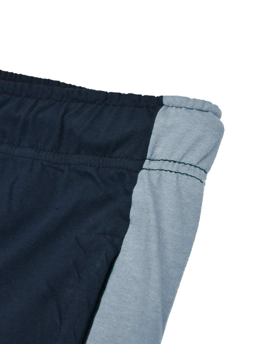 Summer Single Jersey Slim Fit Trouser For Men-Navy With Dark Blue Stripe-RT2099