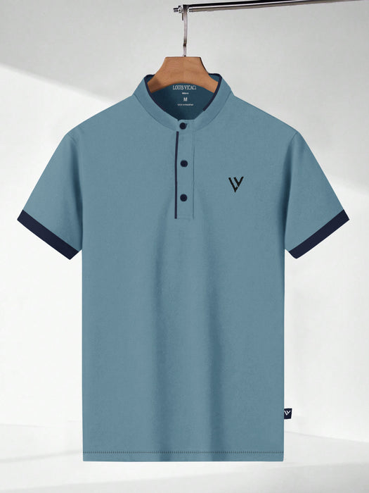 LV Summer Polo Shirt For Men-Bond Blue-BR12979
