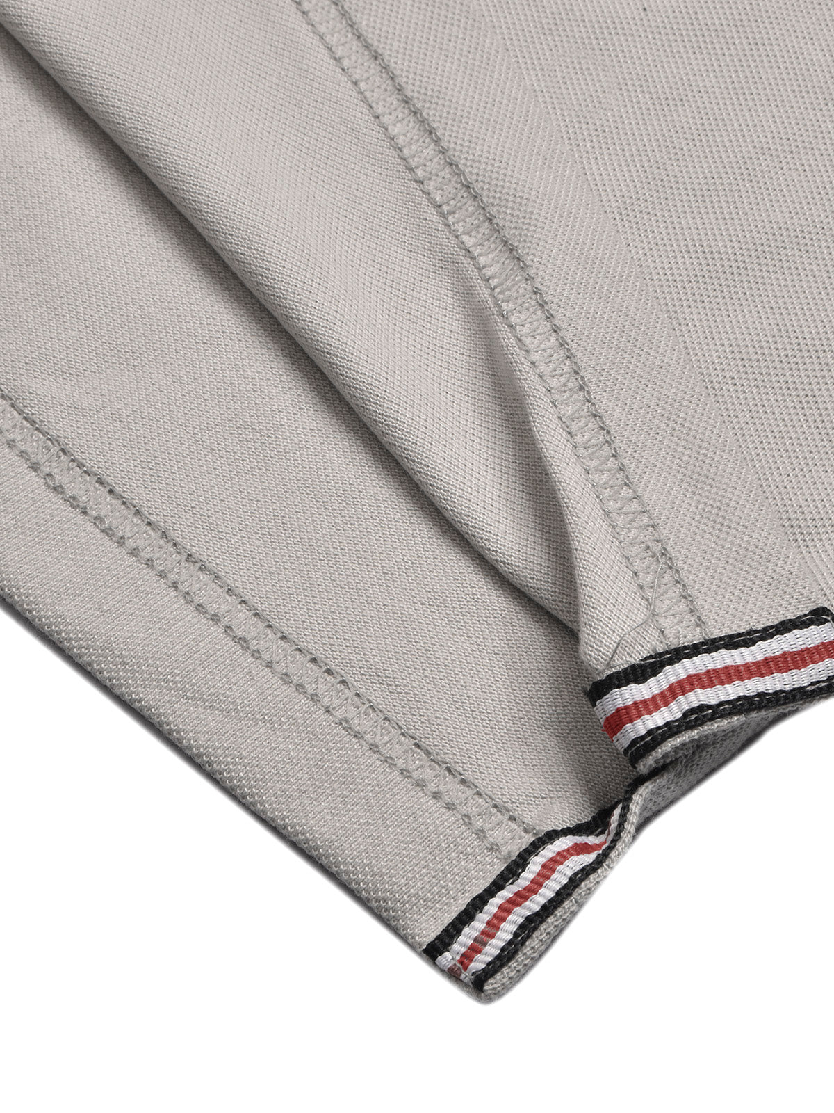 Summer Polo Shirt For Men-Grey with Sky & Green Panel-BR12942