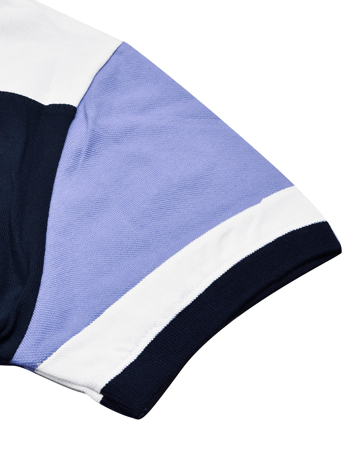 Summer Polo Shirt For Men-Light Purple with Navy & White-BR12931