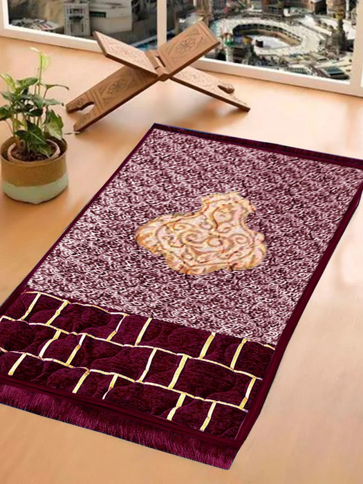 Super Soft Muslim Prayer Foam Thick Velvet Non-Slip Janamaz-BR13878