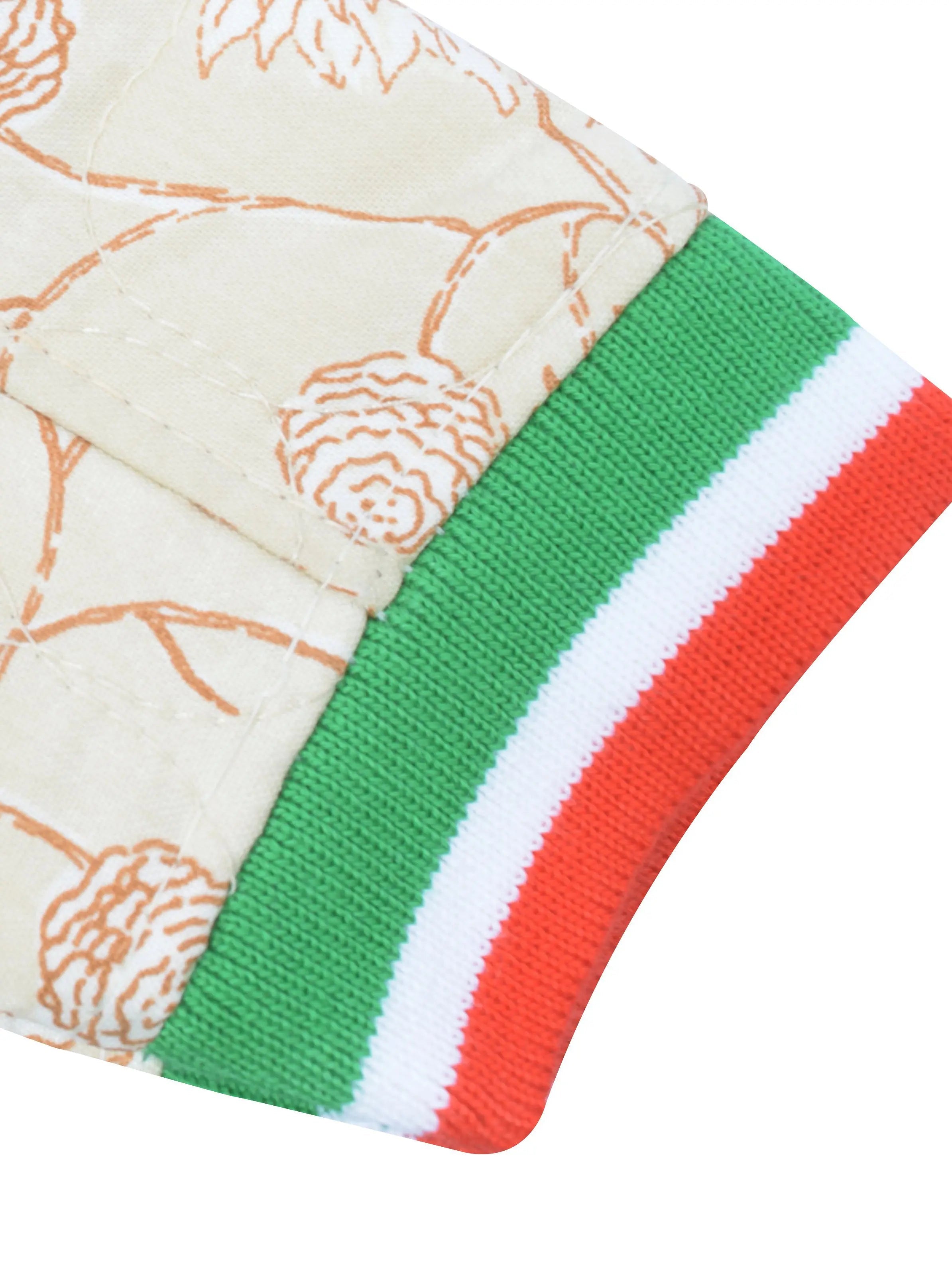 Quilted Zipper Baseball Jacket For Kids-Skin Allover Print with Multi Panel-BR935