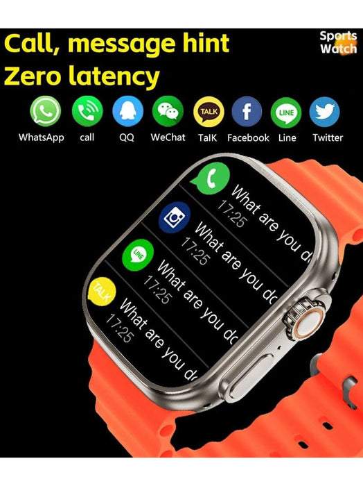 Ts8 Ultra Series 8 Men Women Bluetooth Call Heart Rate Sport Smartwatch With Fitpro App-Orange-BE1862/BR14031