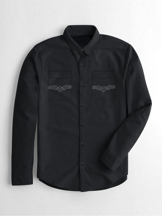 U.SPA Premium Casual Shirt For Men-Black-BR13653