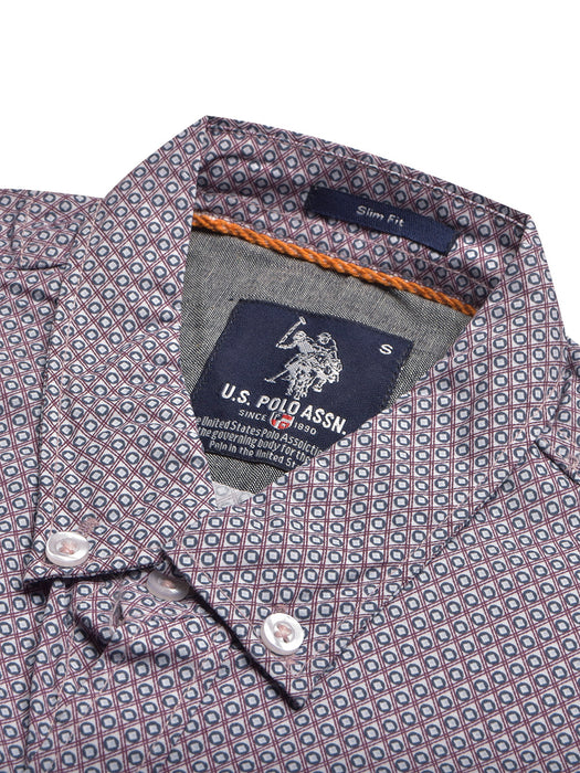 USPA Premium Slim Fit Casual Shirt For Men-Allover Print-BR13617