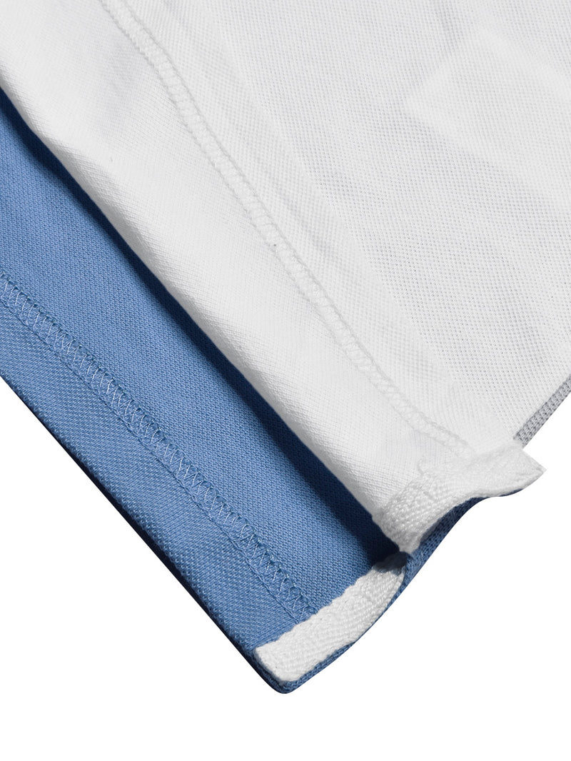U.S Polo Assn. Summer Polo Shirt For Men-Sky with Navy & White Panel-BR13120
