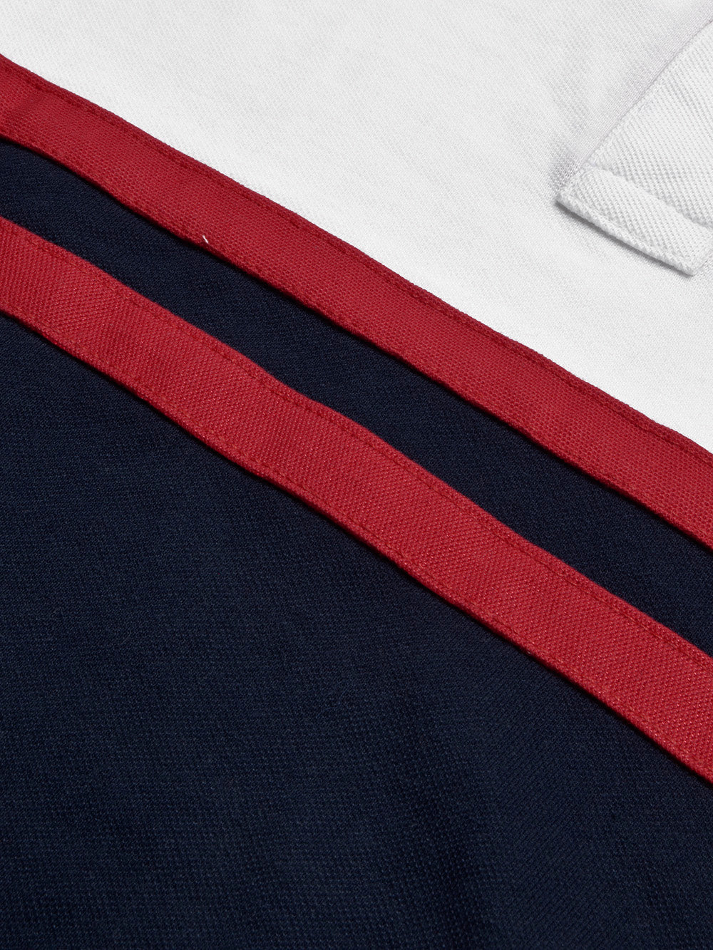 U.S Polo Assn. Summer Polo Shirt For Men-White with Navy & Red Panel-BR13118