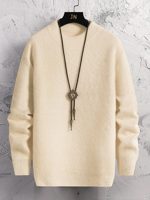 Louis Vicaci Turtle Neck Rabbit Wool Sweatshirt-Skin-BR1213