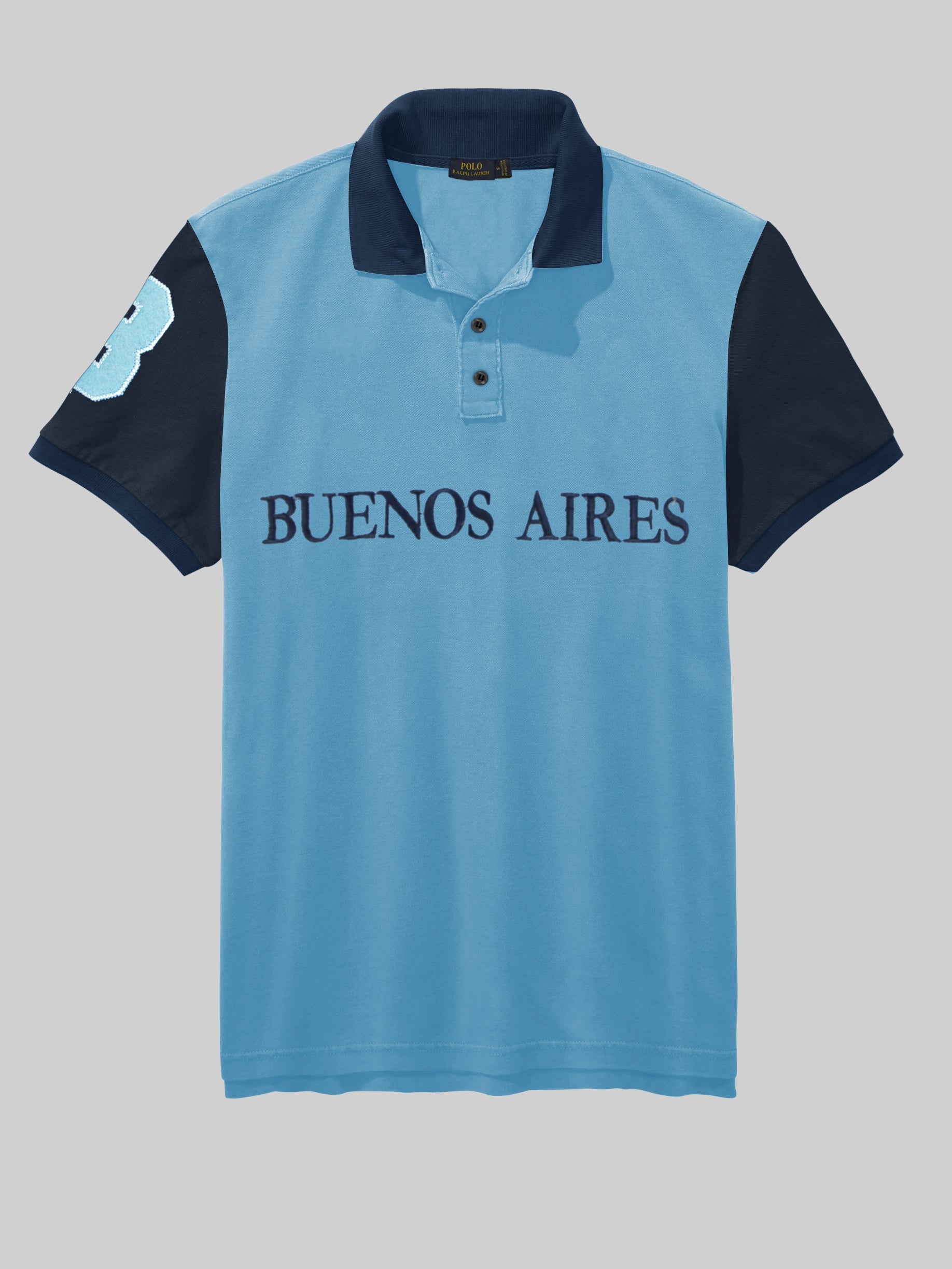 Summer Polo Shirt For Men-Dark Blue & Navy-RT734