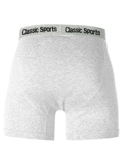 Classic Sport Single Jersey Boxer Brief For Men-Grey Melange-BR771