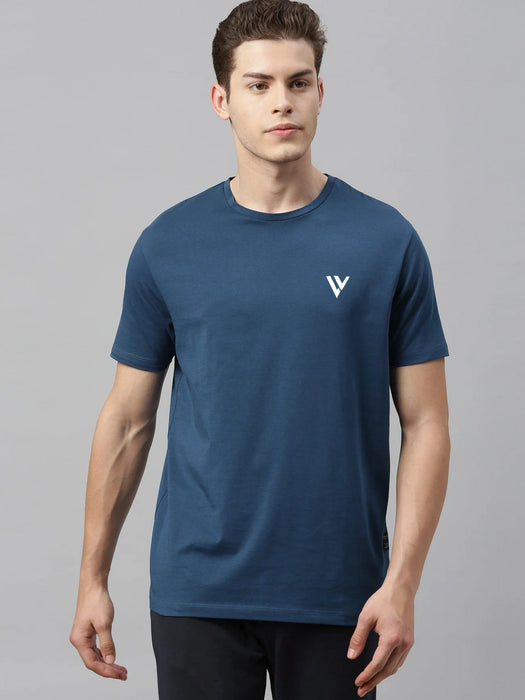 Louis Vicaci Summer T Shirt For Men-Navy Blue-BR621