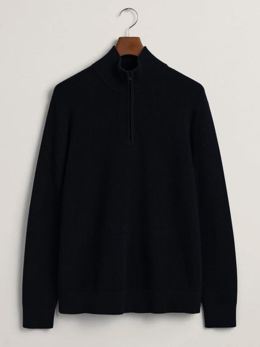 Full Fashion Wool Zipper Mock Neck For Men-Black-BR12856