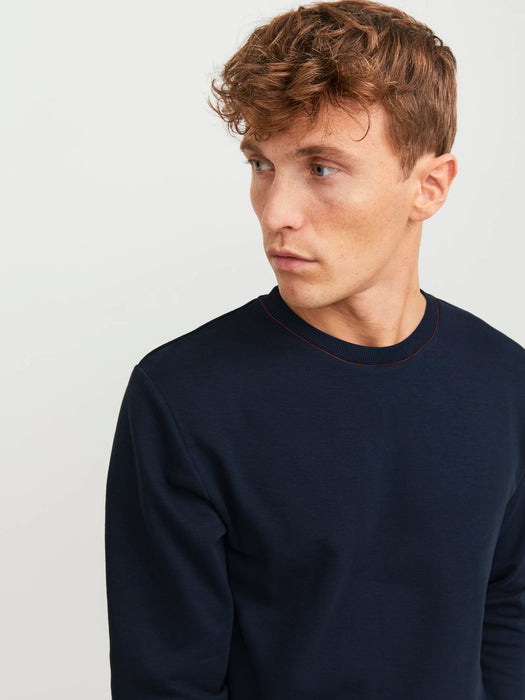 New Fashion Crew Neck Viscose Sweatshirt For Men-Navy-BR1216